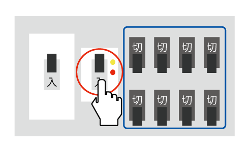 配線用遮断器と漏電遮断器の調整
